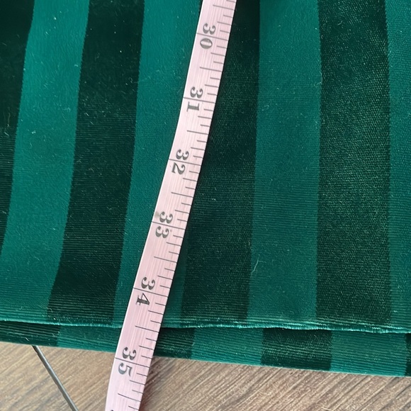 Vintage Green Velvet Striped Maxi Skirt - Picture 7 of 9